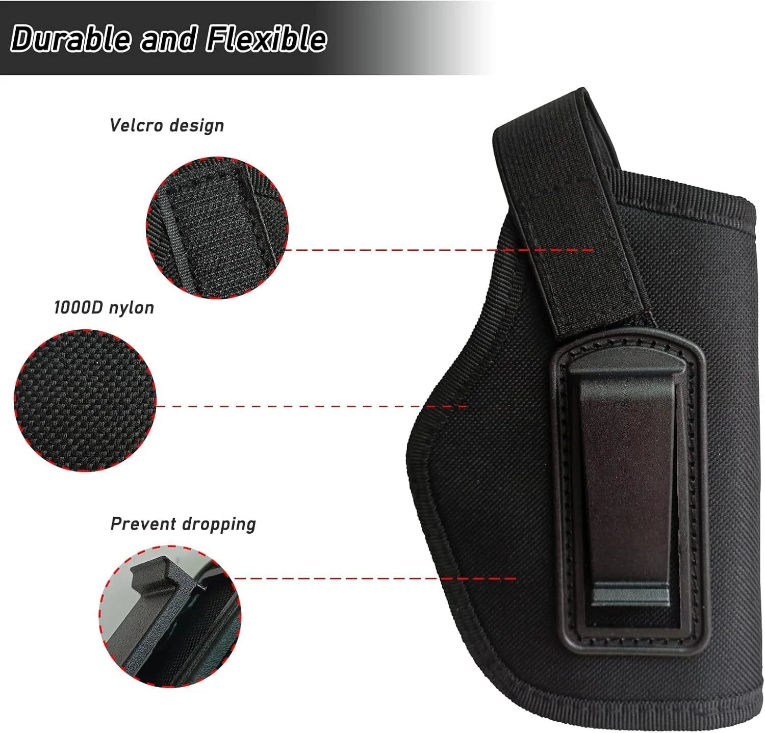 Gun Holster Tactical Concealed Carry Left/right Hand Pistol IWB OWB Universal