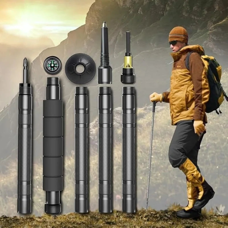 Multi-Purpose Trekking Pole - Aluminum Alloy - Ideal for hiking and snowy conditions