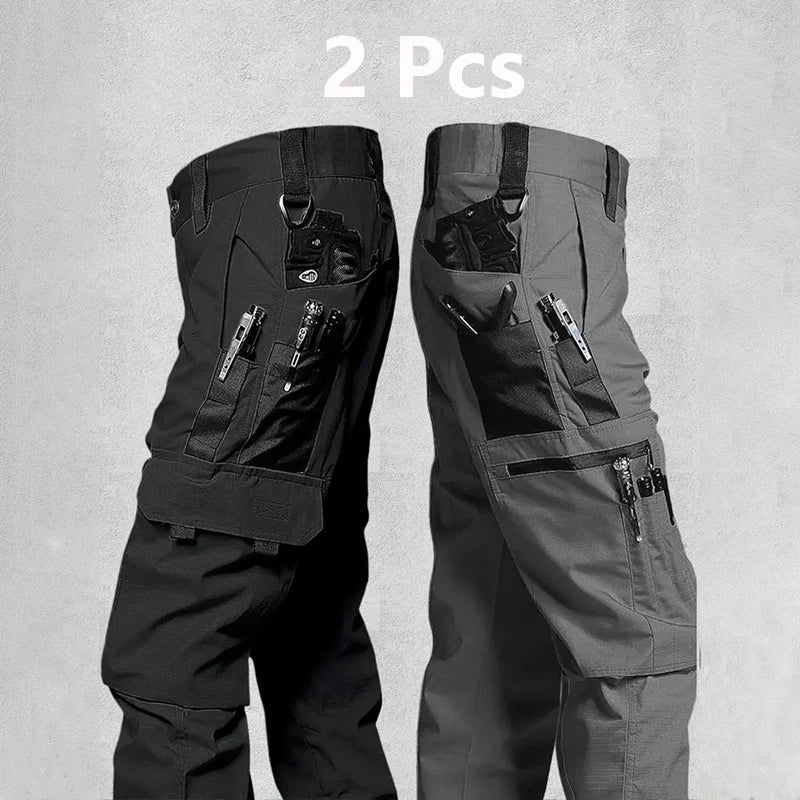 2Pcs Men's Tactical Waterproof Trousers