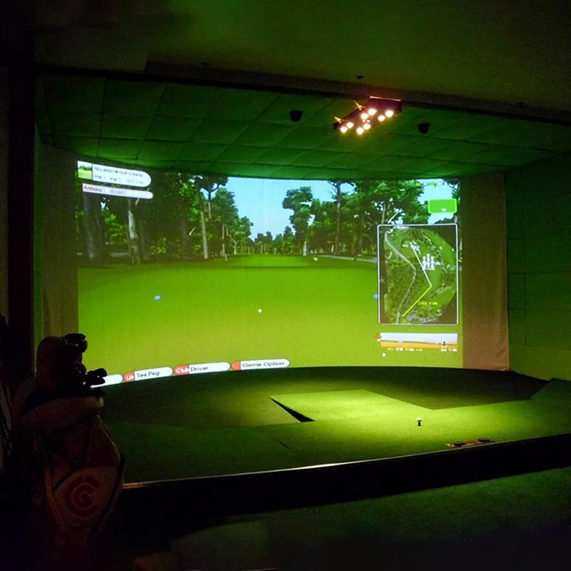 Golf Ball Simulator Curtain Display Projection Screen Indoor White Cloth Material