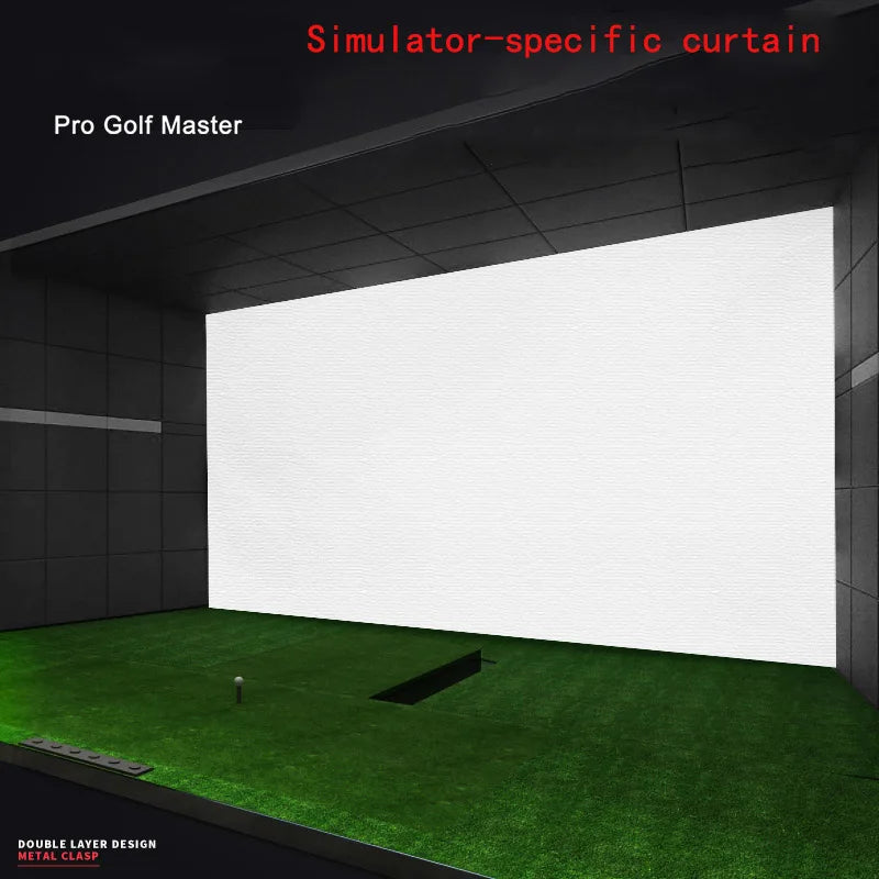Golf Ball Simulator Curtain Display Projection Screen Indoor White Cloth Material