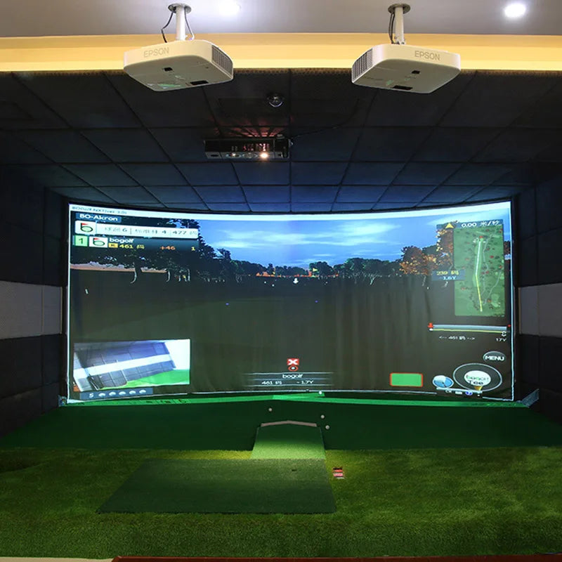 Golf Ball Simulator Curtain Display Projection Screen Indoor White Cloth Material