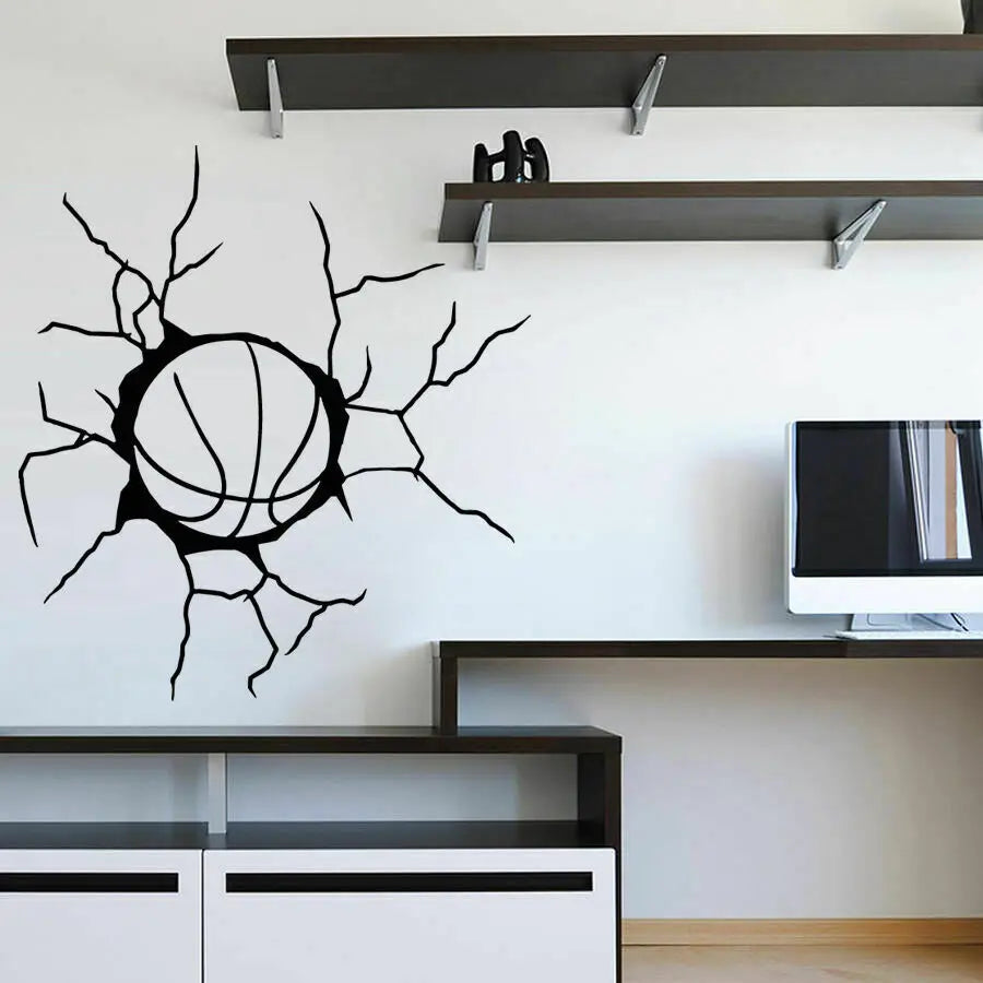 Basketball Wall Sticker Vinyl Abstract