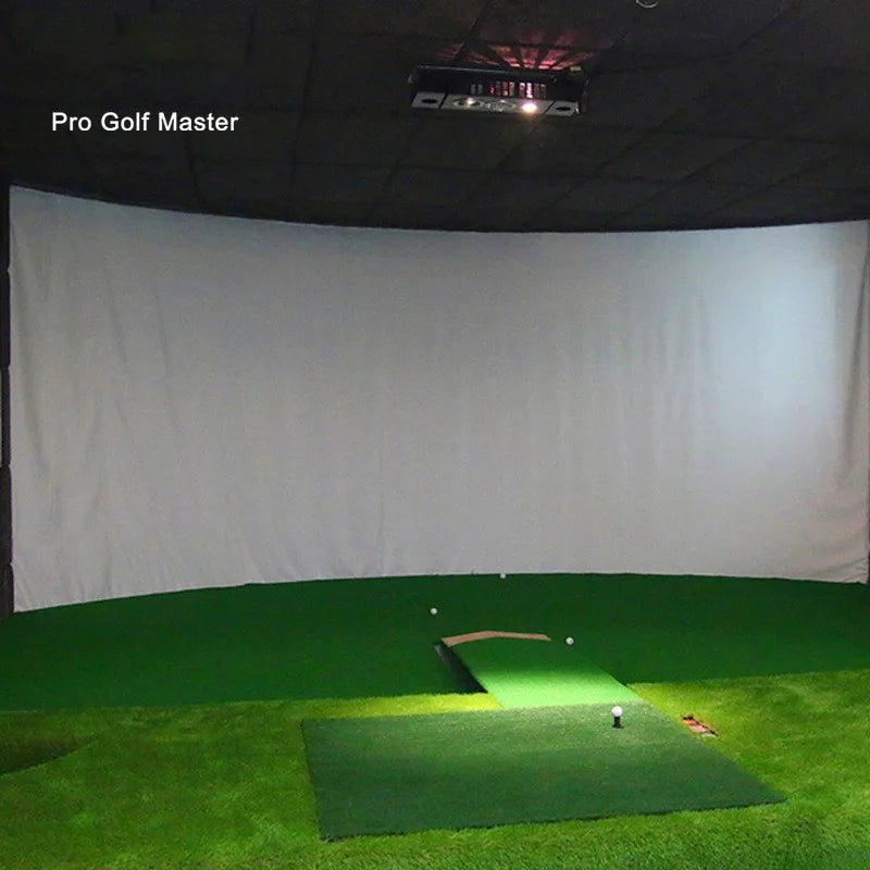 Golf Ball Simulator Curtain Display Projection Screen Indoor White Cloth Material