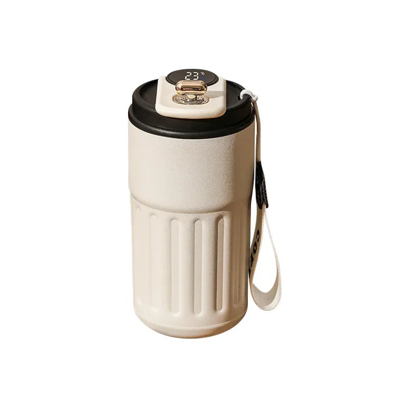 Thermos Bottle Display Temperature Stainless Steel Vacuum Cup Office Coffee Cup Business Portable Thermal Mug 450ml