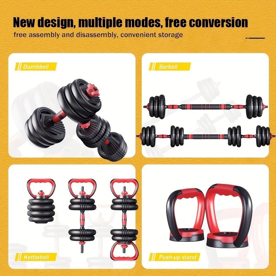 4-in-1 Adjustable Weight Dumbbell Set 22lb– Multi-Function Home Gym Equipment for Men & Women