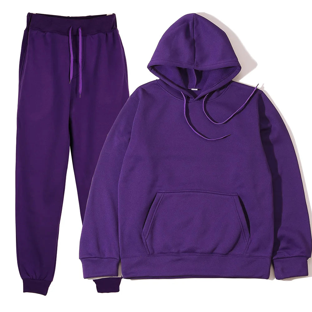Men's sports suit fashion sports suit hooded pants two-piece set running casual sports shirt sports pants men's clothing