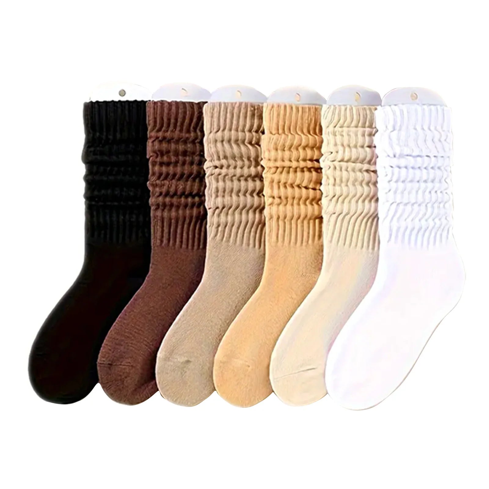 Cotton Knit Warm Calf Socks Skin-Friendly Cotton Winter Leg Warmer Socks Suitable for Women and Girls 6pair