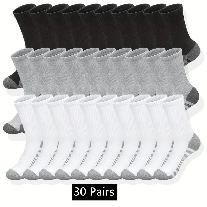10/20/30 Pairs Men's & Women's Classic Crew Socks