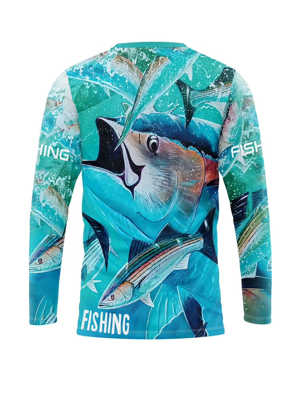 Fishing T Shirt for Men Summer Outdoor Fishing Apparel Sun Protective Long Sleeve 3D Printed Casual Tee UV Resistant Quick Dry