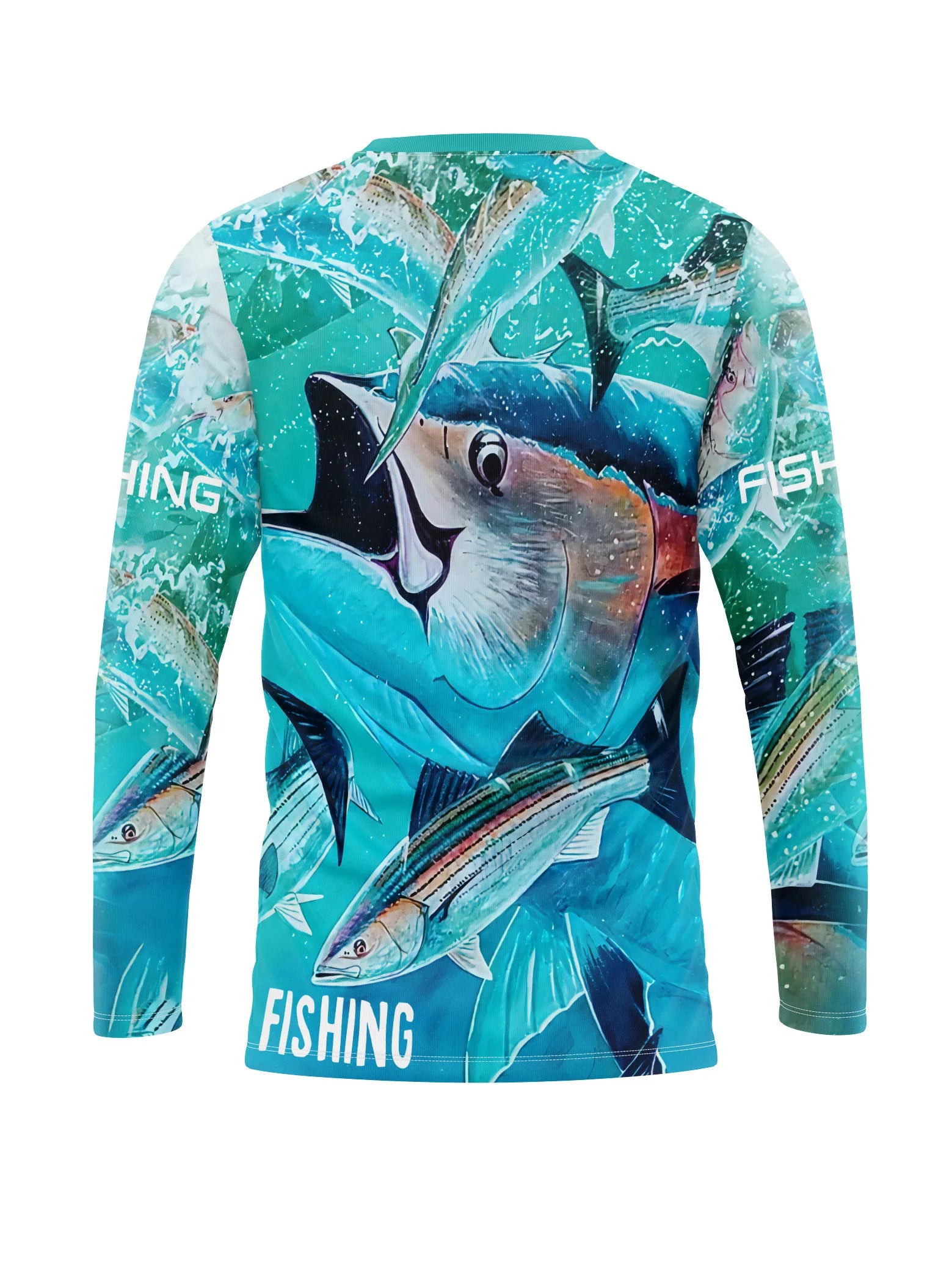 Fishing T Shirt for Men Summer Outdoor Fishing Apparel Sun Protective Long Sleeve 3D Printed Casual Tee UV Resistant Quick Dry