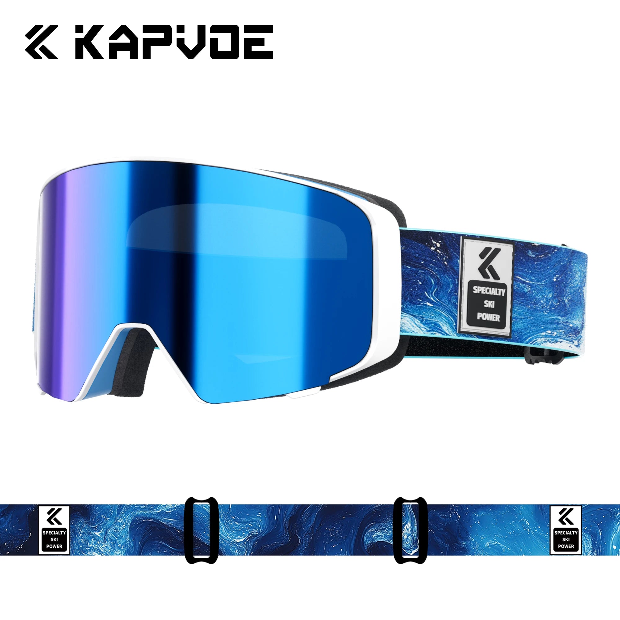 KAPVOE Ski Goggles Breathable Sports Snow Glasses UV400 Anti-fog