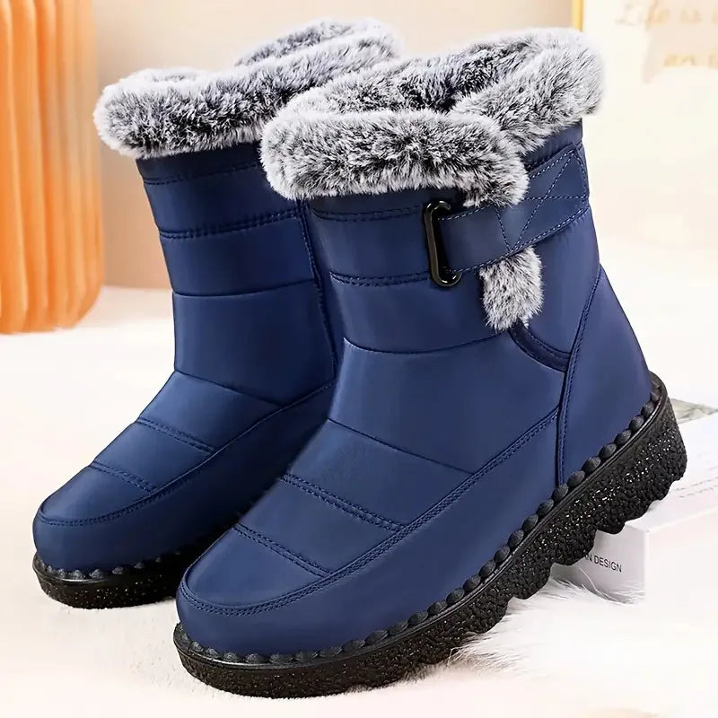 Women's Winter Snow Boots - Fur Long Plush to Ankle