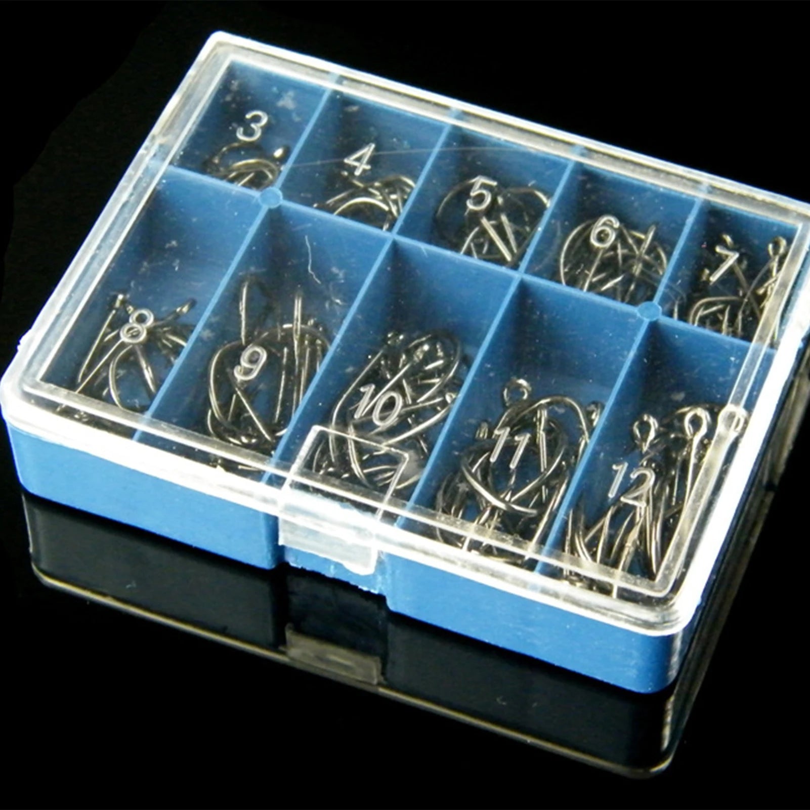 100 pcs Iseama Fishing Hooks Size 3-12 Black with Loop High Carbon Steel for Wild Fishing Fly Fishing tools