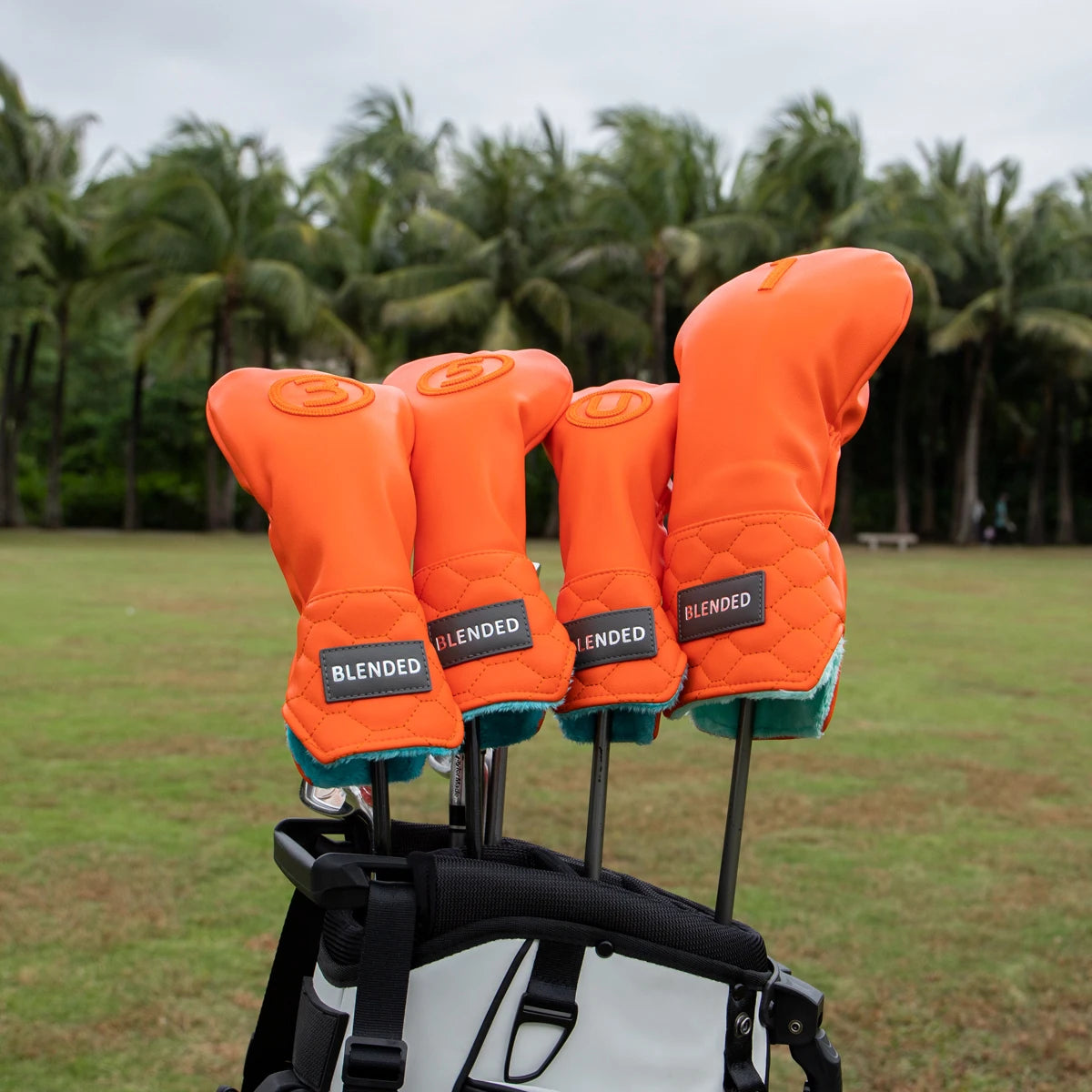 Golf Club Headcovers Premium Leather Head Covers Set Fairway Cover Hybrid Headcovers