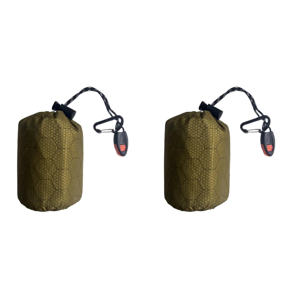 2-5PCS Waterproof Thermal Emergency Sleeping Bag Portable Bivy Sack Survival Blanket Bags Windproof for Camping Hiking Outdoor