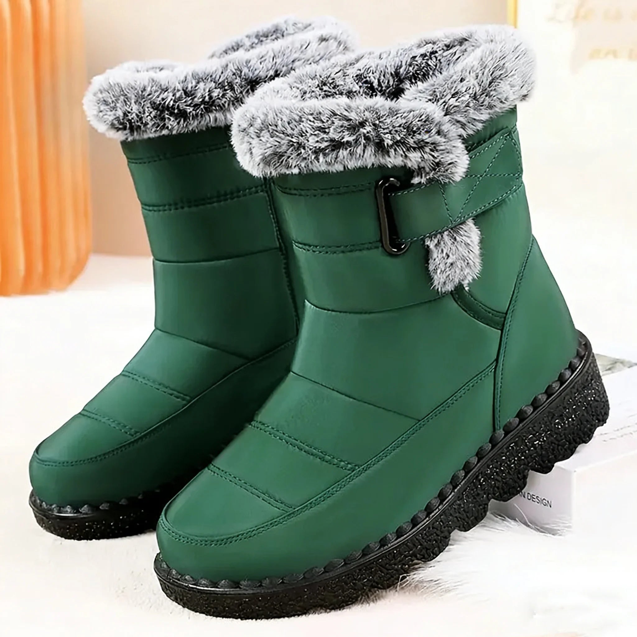 Women's Winter Snow Boots - Fur Long Plush to Ankle