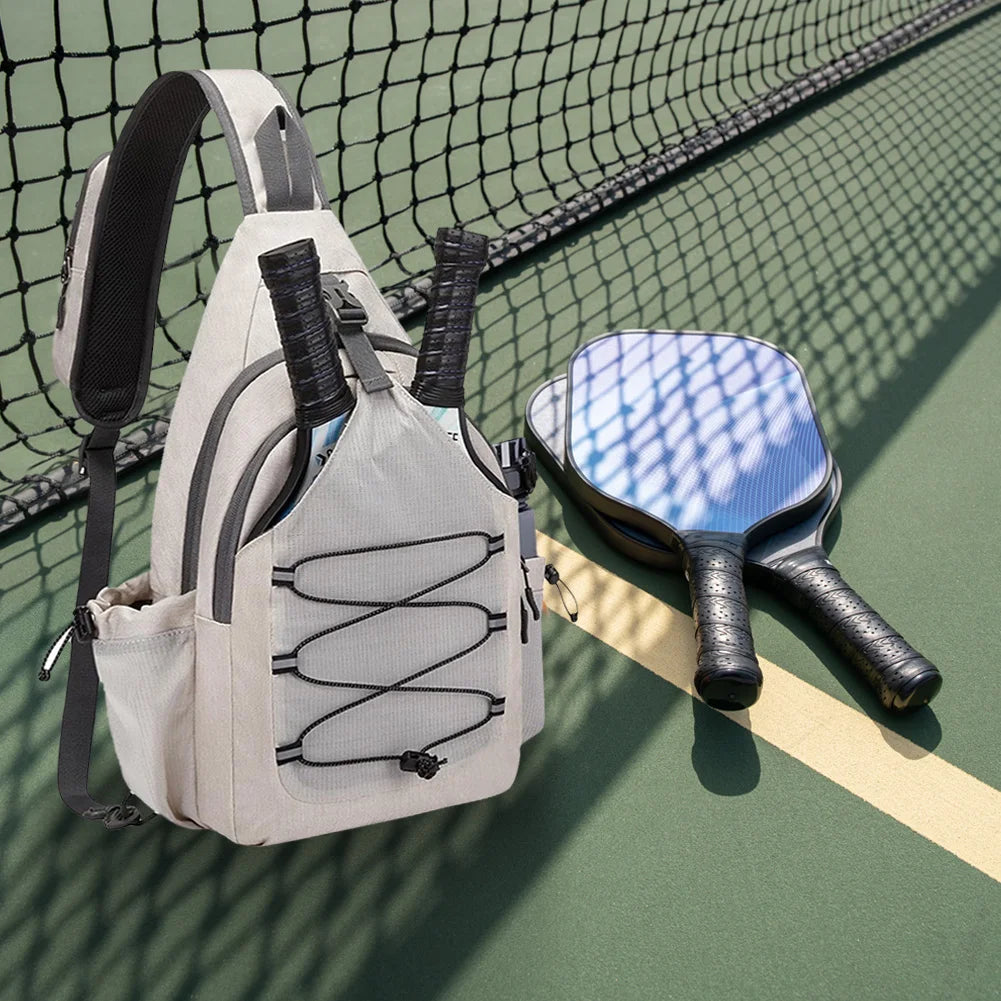 Crossbody Sling Bag Pickleball Backpack Paddle Bag for Men and Women