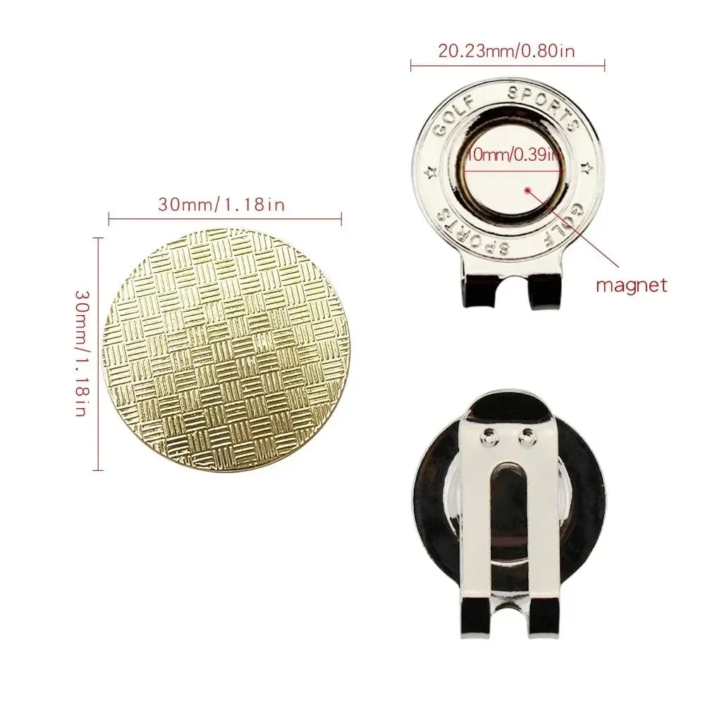 Golf Ball Marker with Magnetic Golf Hat Clip Marker US Map White Flower Golf Marker Training Aids For Boys Girl Kids Golfer Gift