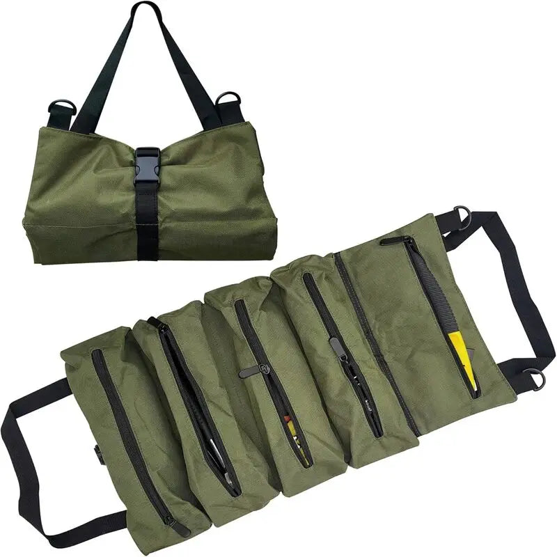 Heavy-Duty Roll-Up Tool Bag Multi-Tool Organizer All-in-One