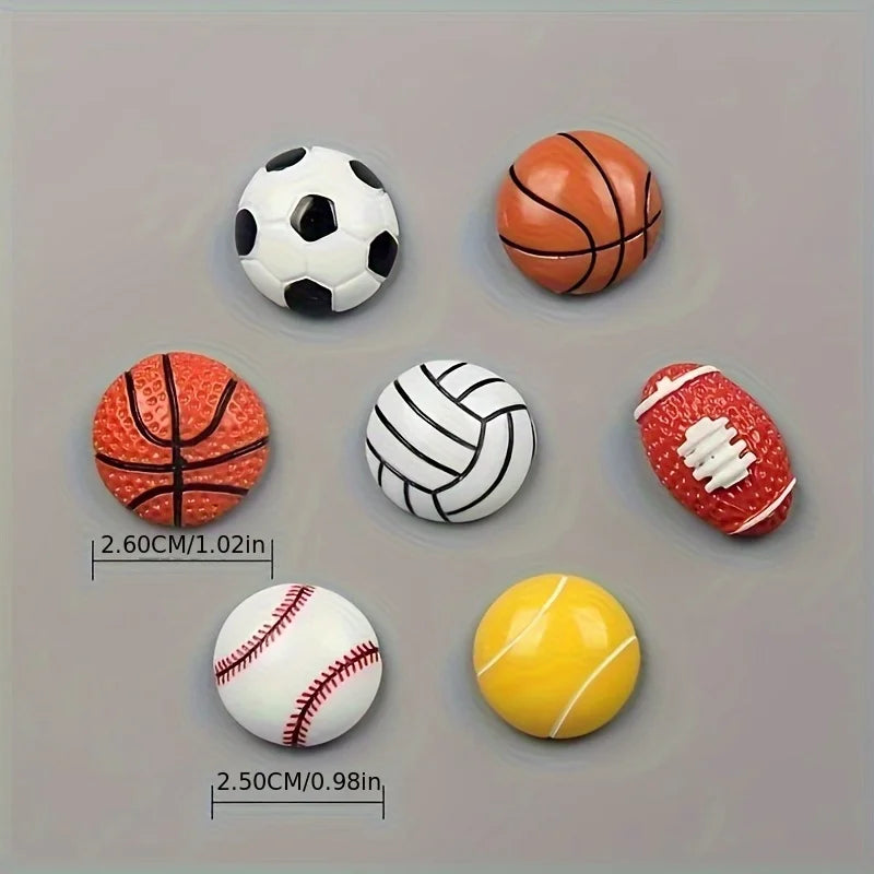 Sports  Fridge  decoration- Basketball, Soccer, Tennis,, Volleyball,  Football
