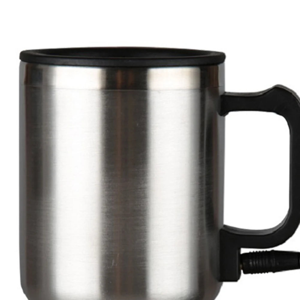 12V Car Heating Cup Stainless Steel Thermos Mug