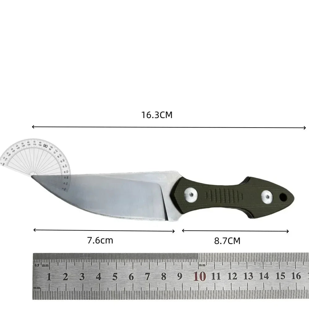 Fixed Blade Knife with Leather Sheath