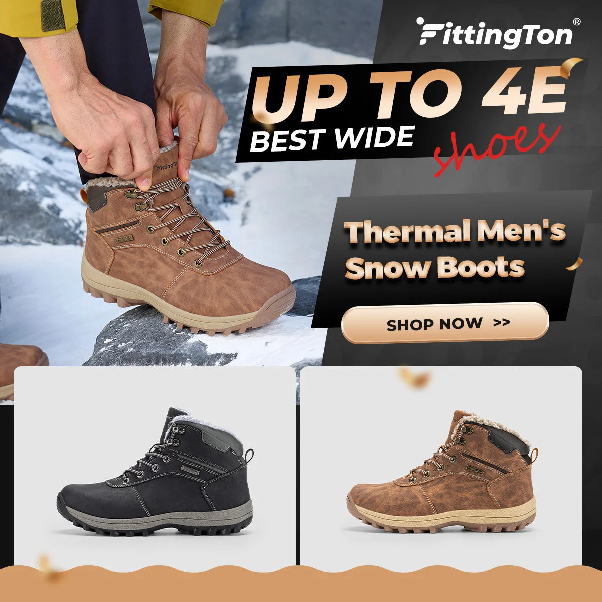 Winter Snow Boots For Men -Warm Anti-Slip Lightweight