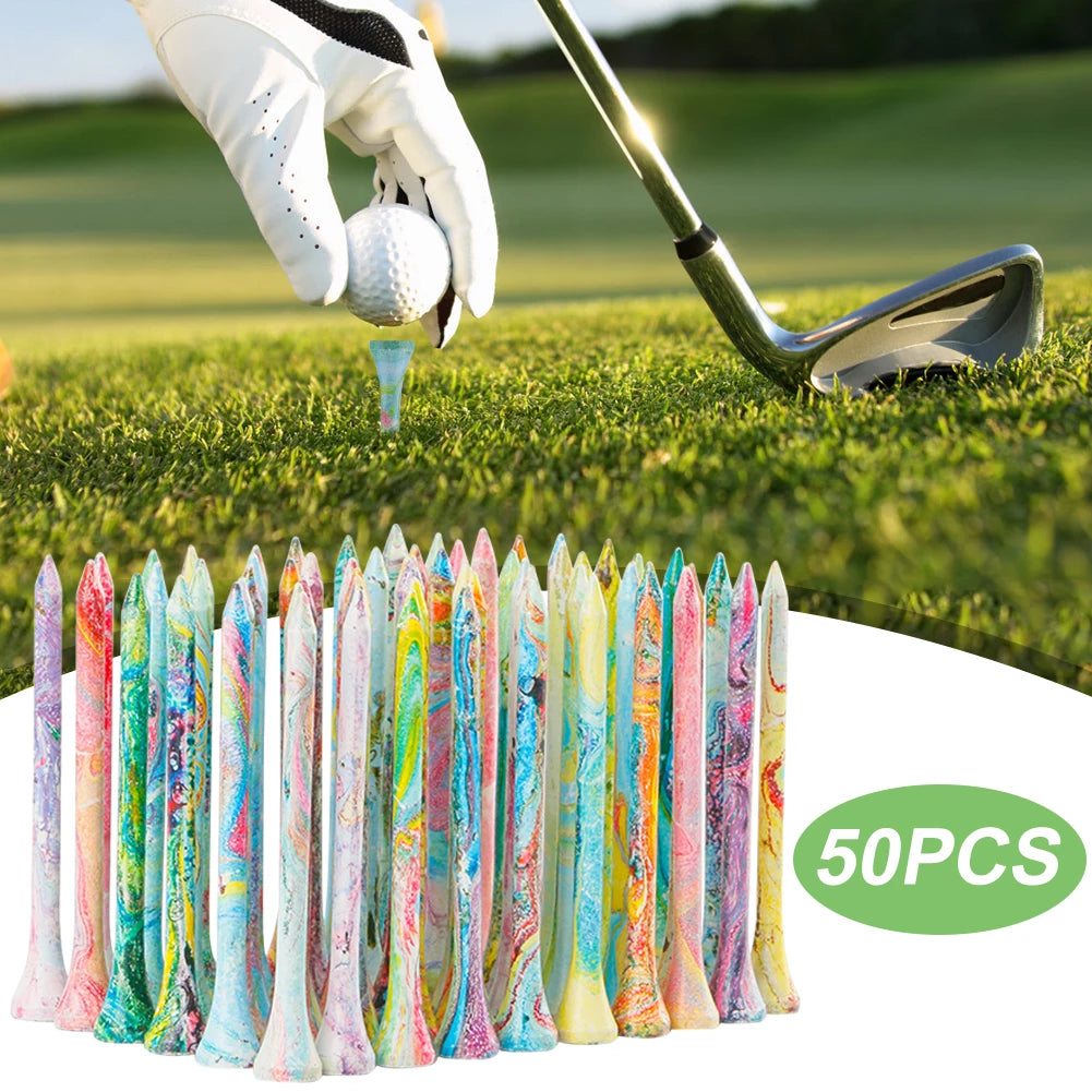 50Pcs Golf Wood Tees Mixed Color