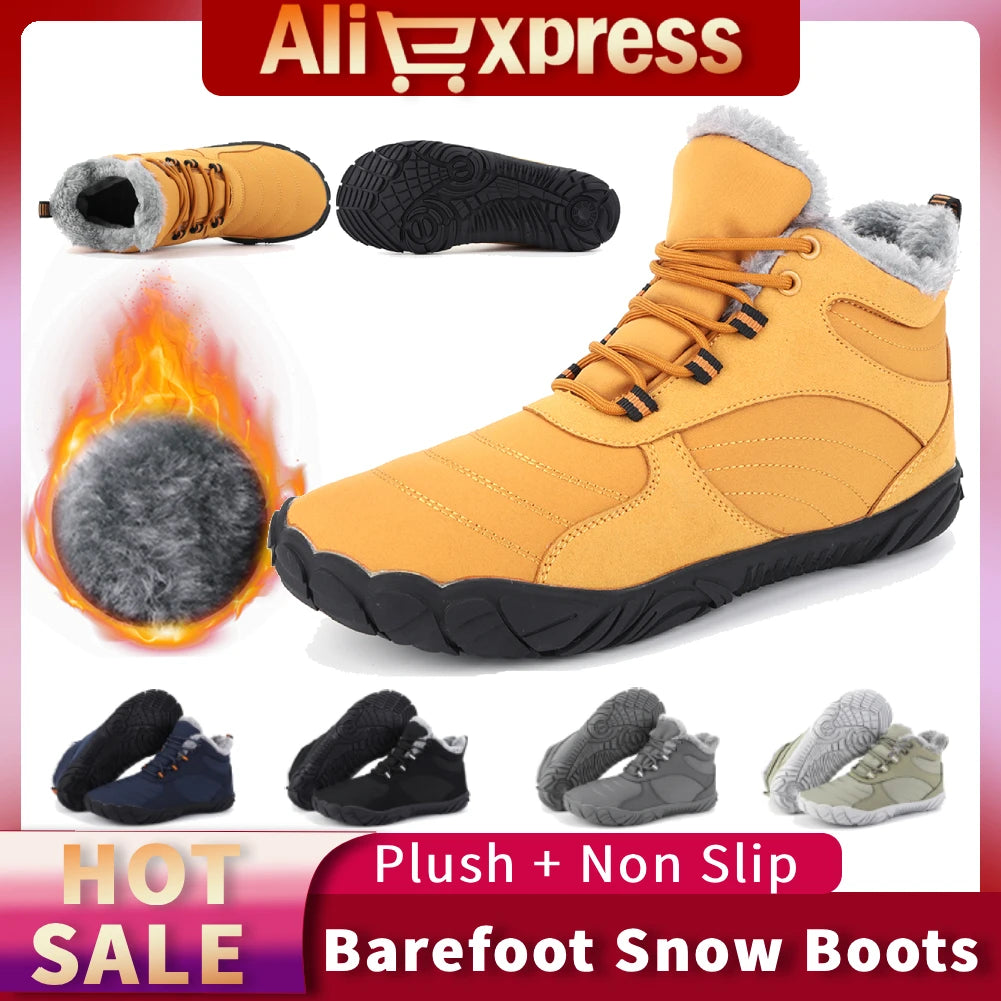 Snow Boots Waterproof Ankle Non Slip for Men Women