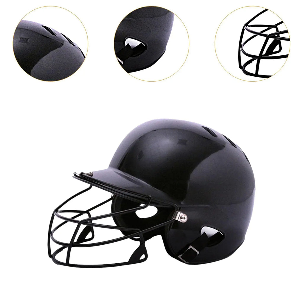 Baseball Batting Helmet with Facemask Comfortable Shock Absorbing