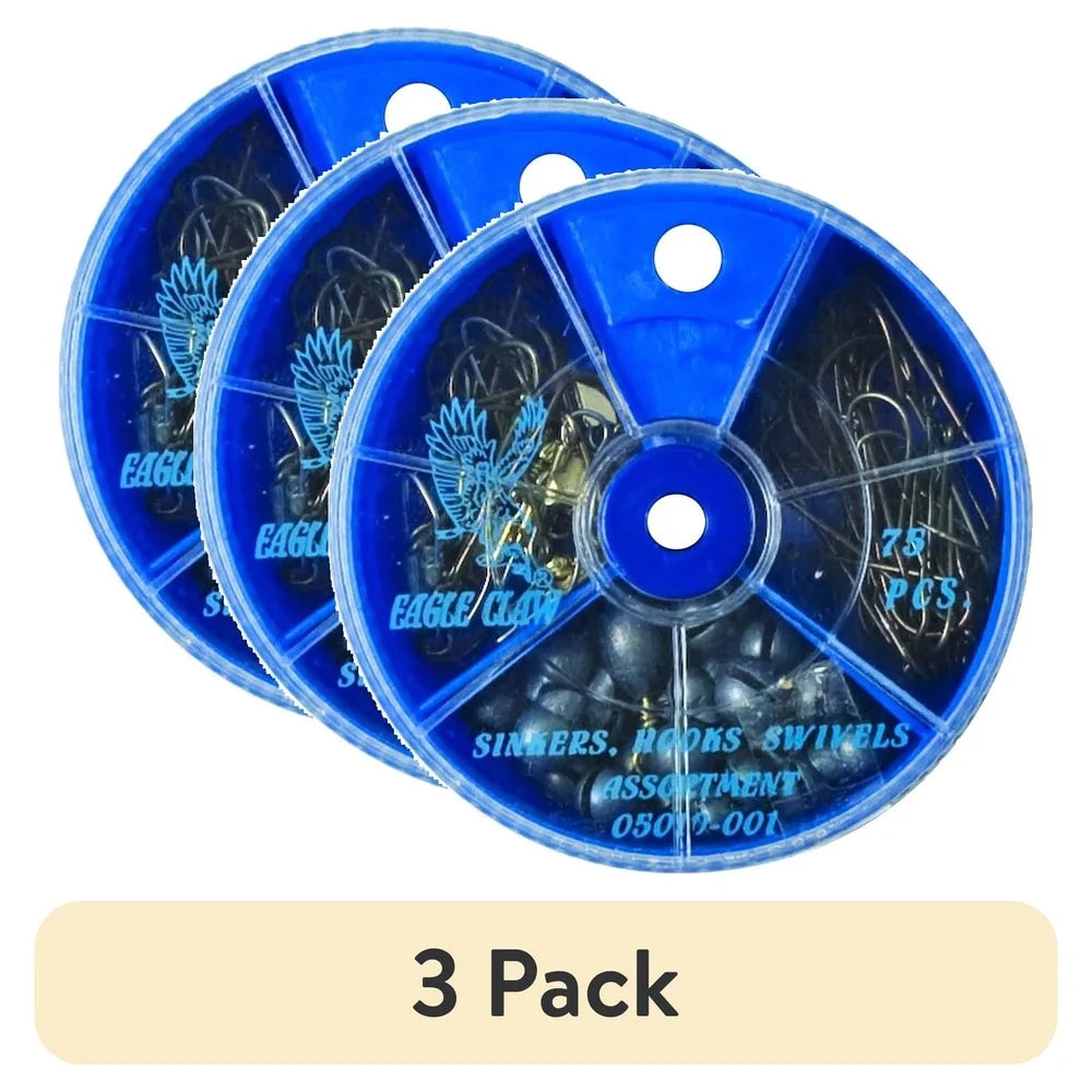 75pcs Hook Swivel Sinker Assortment Pack