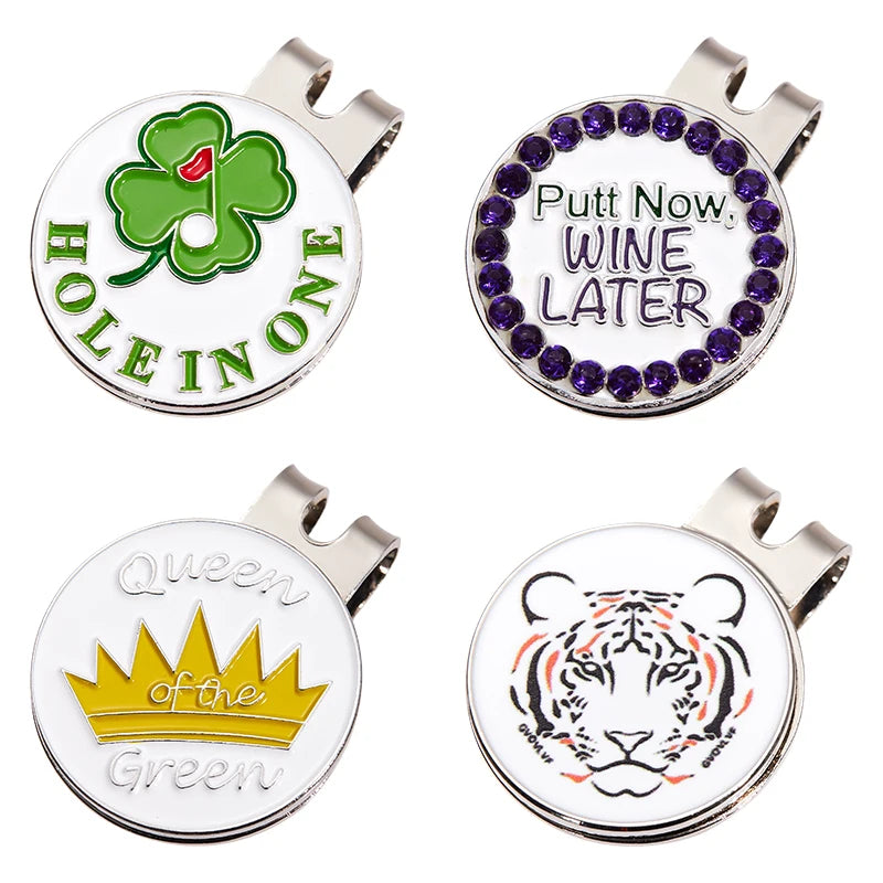 Funny Golf Hat Clip Magnetic Enamel Clip Jewelry Accessories Golf Ball Marker Baseball Hat Clip Golf Training Aids Gift