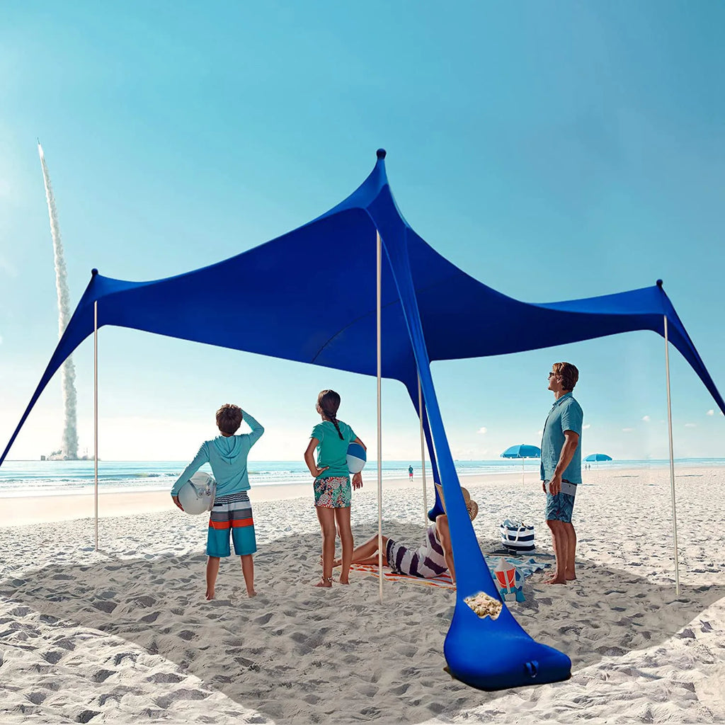 Outdoor Lawn and Beach Canopy Tent Portable for Lawn Camping Fishing Sun Protection and Cooling Large Size