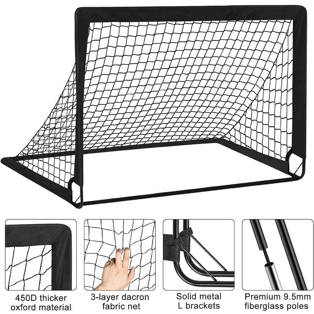 Soccer Goals for Backyard Set 2pcs Portable For Training
