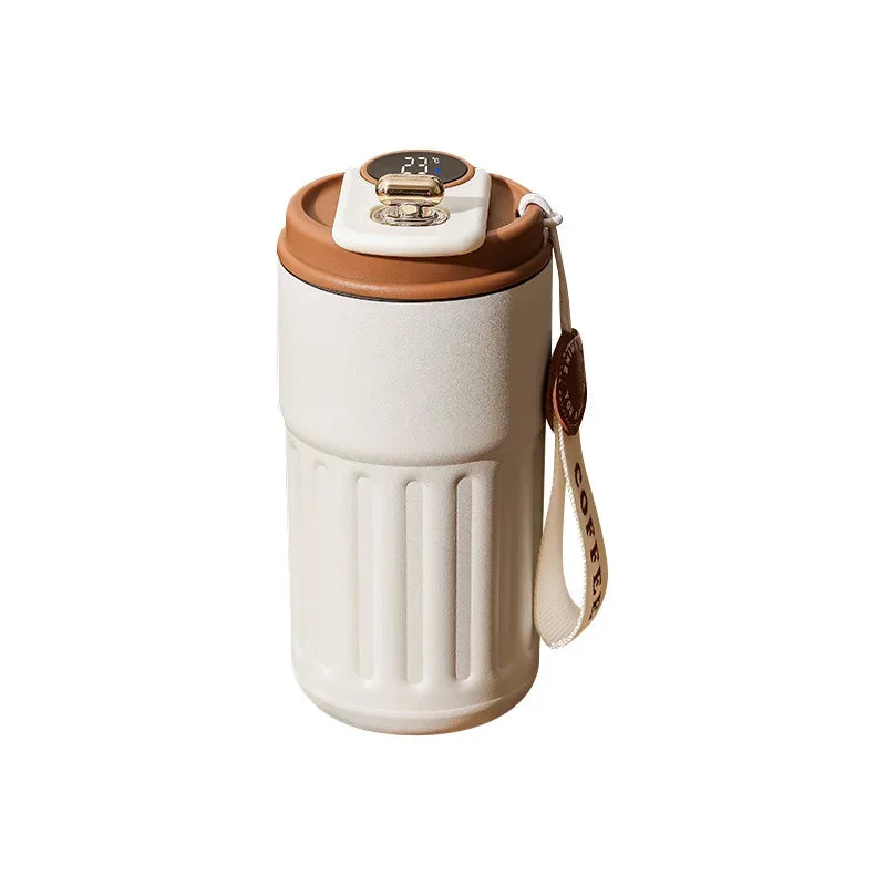 Thermos Bottle Display Temperature Stainless Steel Vacuum Cup Office Coffee Cup Business Portable Thermal Mug 450ml