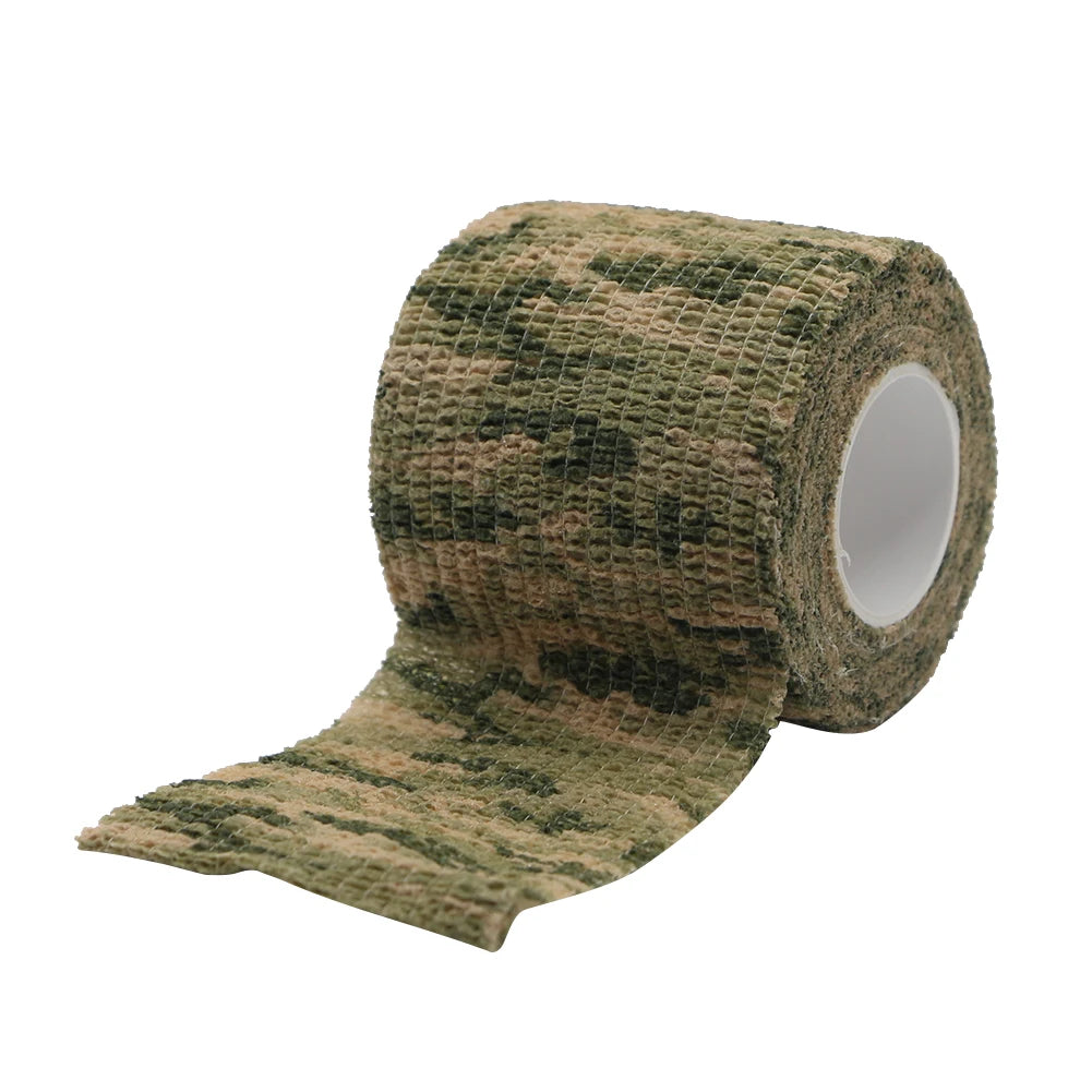 Camouflage Elastic Wrap Tape Self Adhesive 4.5m Hunt Disguise