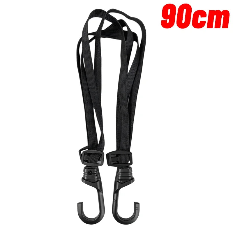 Motorcycle Back Seat Helmet Holder - Elastic Adjustable Fix Rope