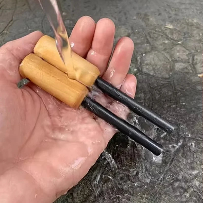 Outdoor Camping Flint Magnesium Rod Set Waterproof with White Steel Scraper Gnition Flint Rod EDC Survival Fire Starting Tool