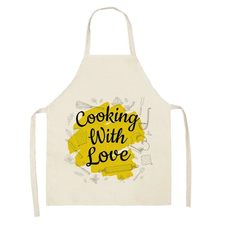 Kitchen Aprons for Women Cotton Linen Bibs