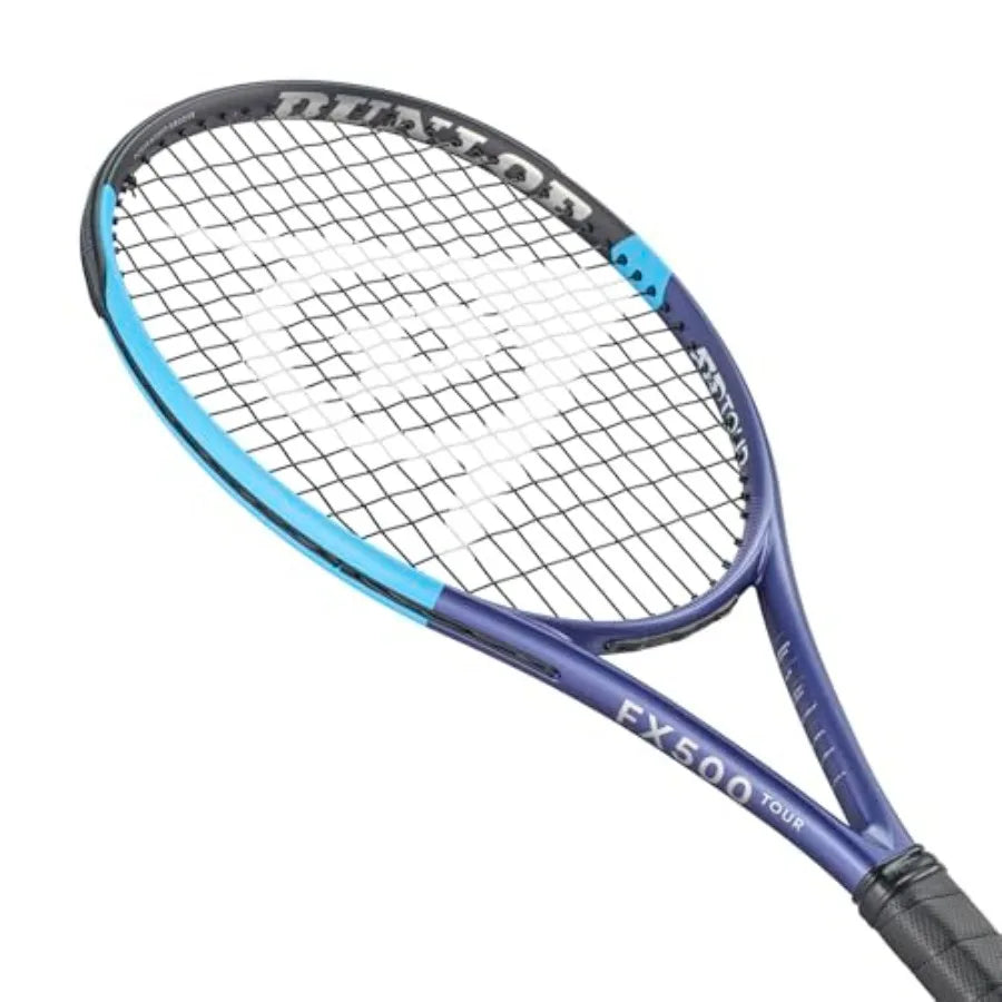 FX500 Tour Tennis Racket Blue/Black V26 for Professional Carbon Fiber Frame Enhanced Grip and Control