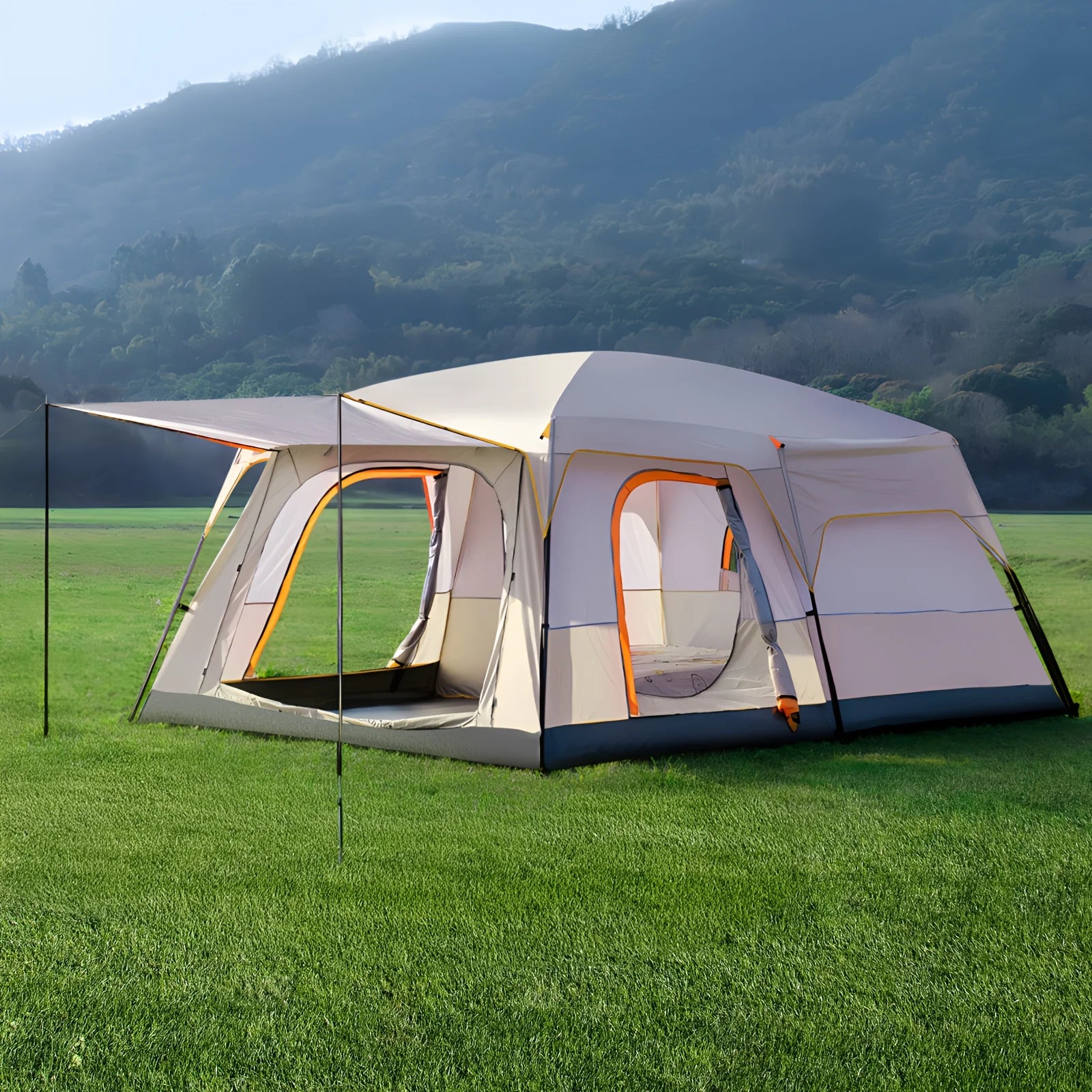 4-6 Person Camp Tent, Sunscreen, Anti-mosquito, Portable Tent, Suitable For Outdoor Camping