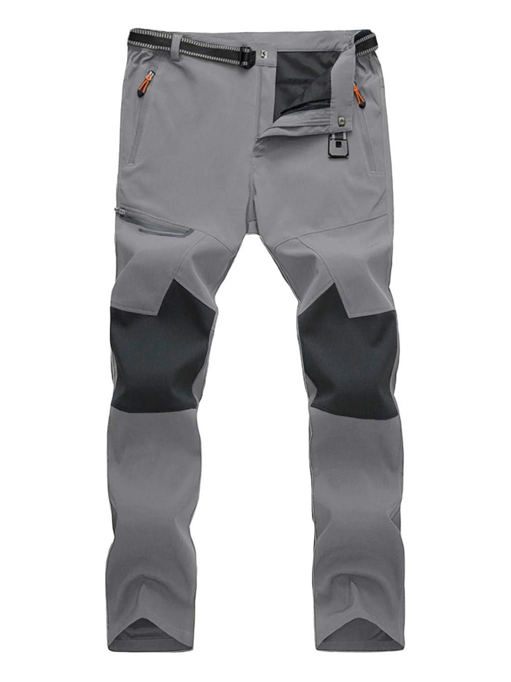 Men's Fleece Hiking Pants Waterproof Outdoor Ski Trousers with Zip Pockets