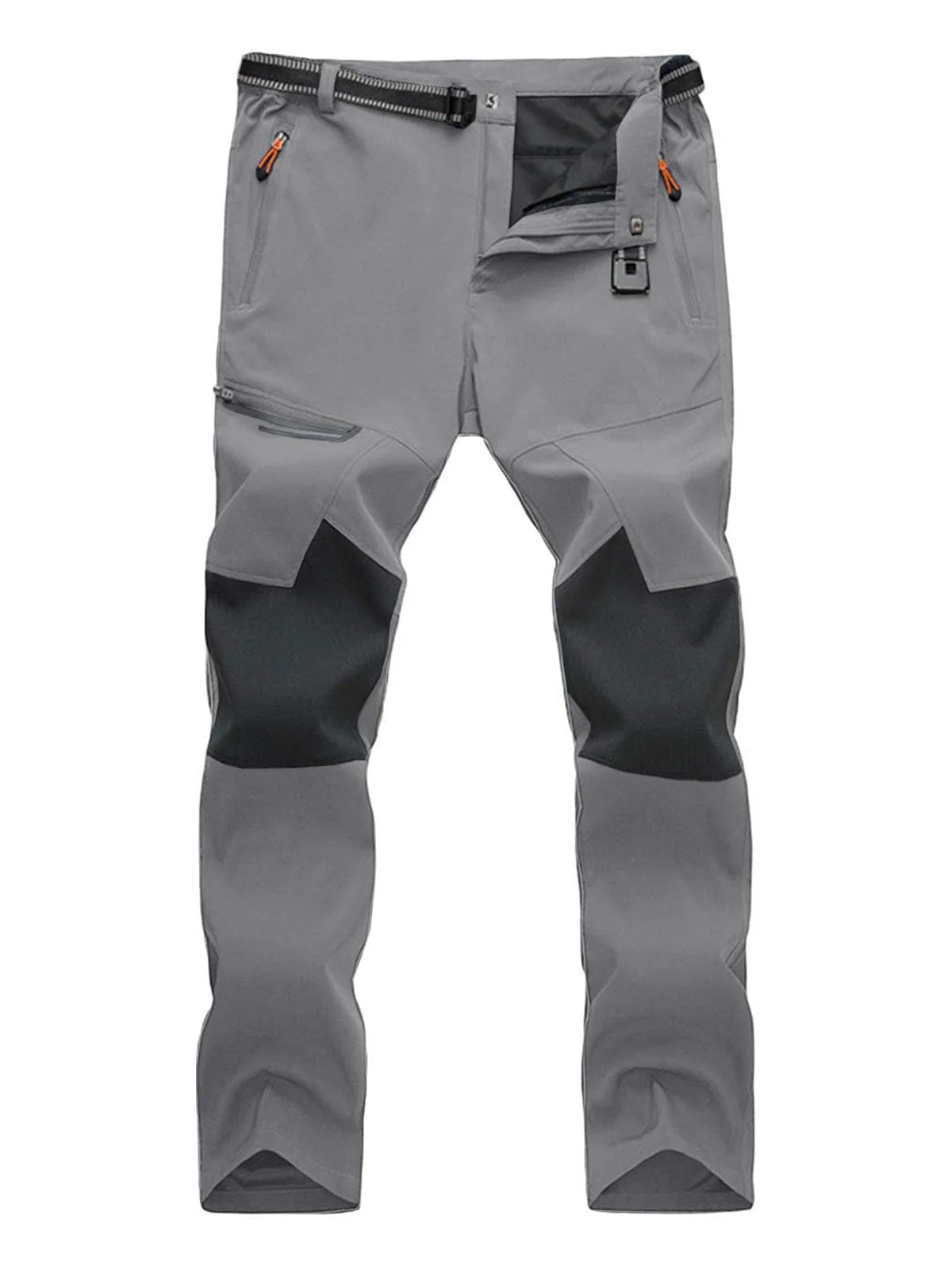 Men's Fleece Hiking Pants Waterproof Outdoor Ski Trousers with Zip Pockets