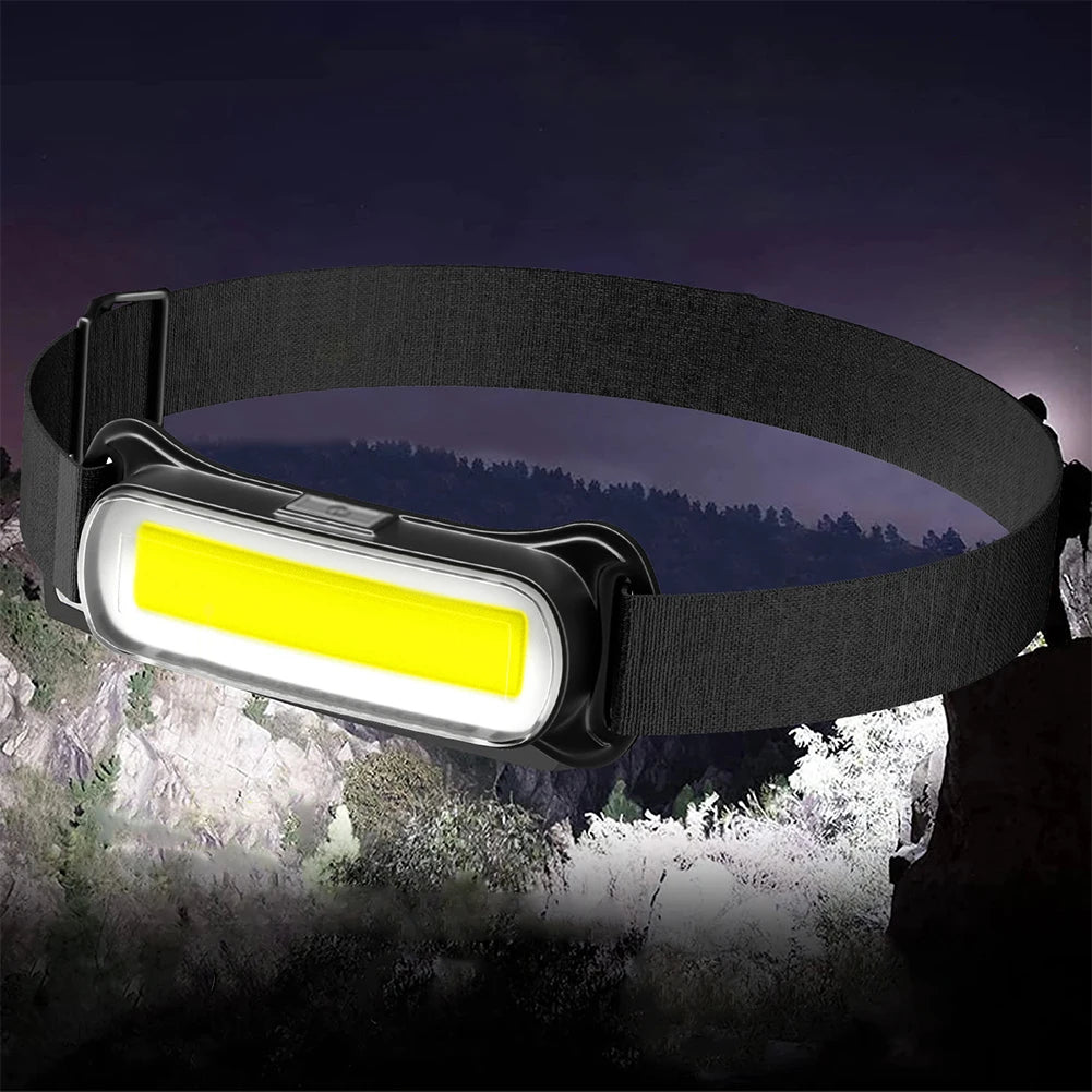 USB Rechargeable LED Headlamp 3 Modes Flashlight Adjustable Headband