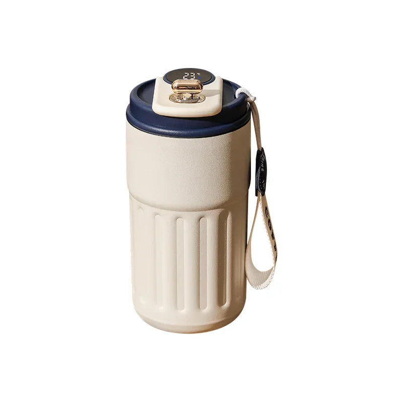 Thermos Bottle Display Temperature Stainless Steel Vacuum Cup Office Coffee Cup Business Portable Thermal Mug 450ml