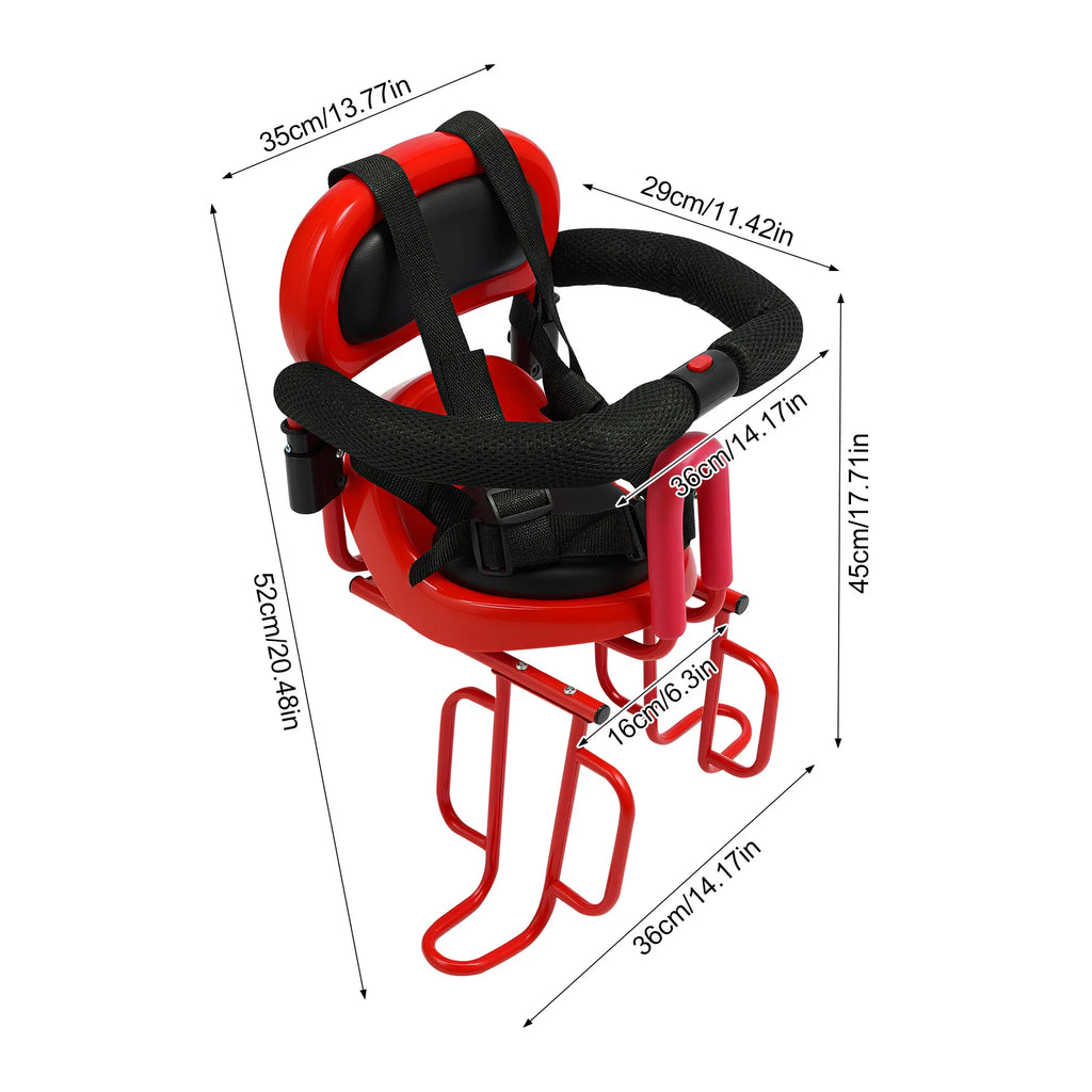 Rear Child Bike Seat for Adult Bicycle, Adjustable Safety Harness with Seat Cushion for Toddlers Ages 6 Months to 6 Years