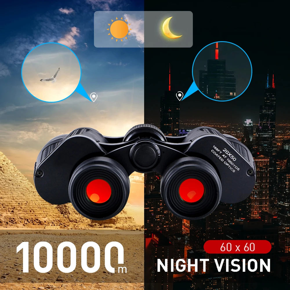 180x100 Zoom Binoculars  Day Night Vision Long Range