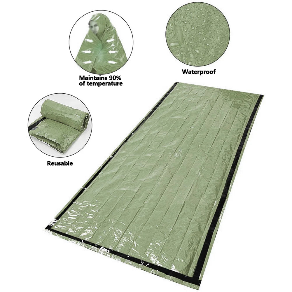 1-6pcs Emergency Mylar Thermal Blanket - Sleeping Bag