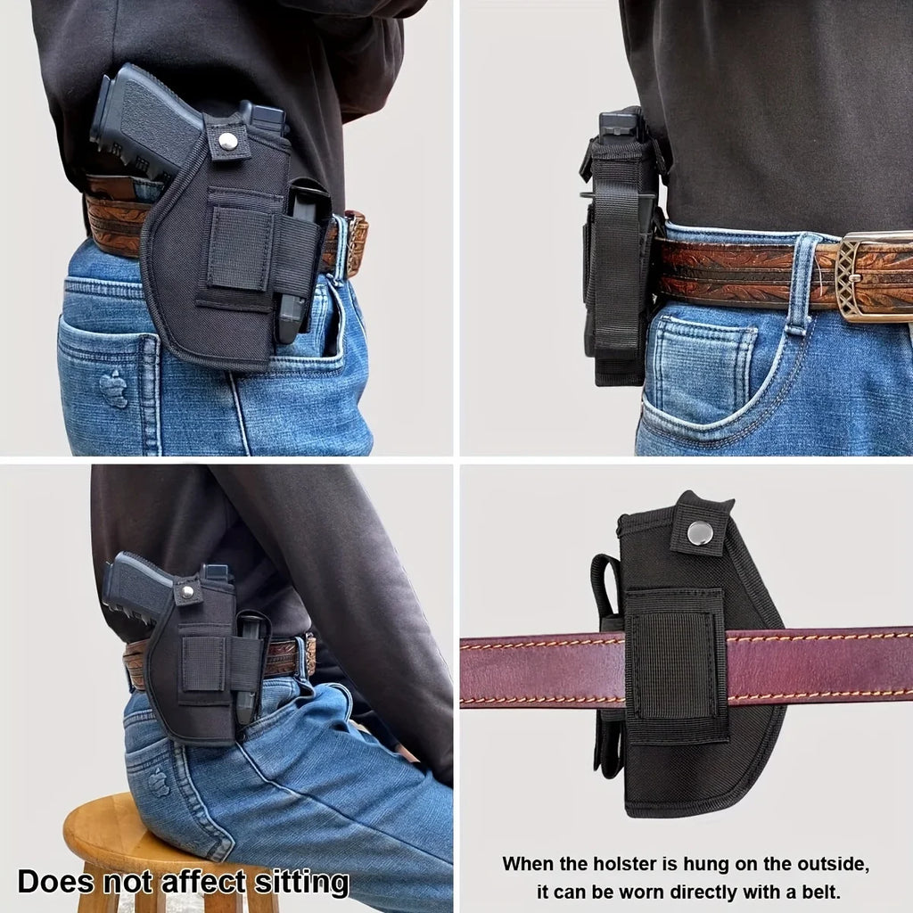 1Pc Ambidextrous Nylon Concealed Carry Gun Holster